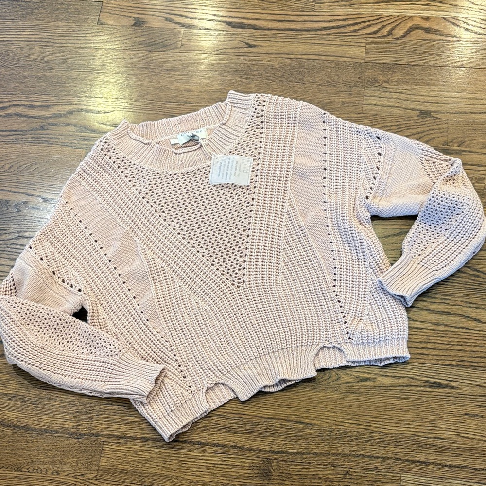 Cotélac NWT Women's blush Pink cotton Knit Sweater, size 1 (small)